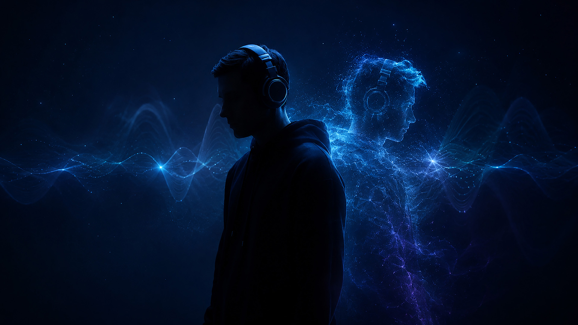 Dark nocturnal banner imagery for electronic artist EiPee